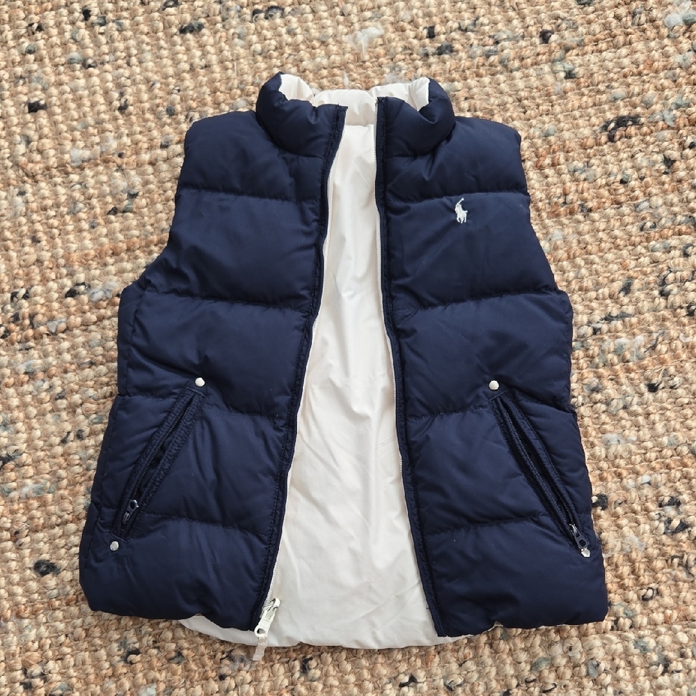 Polo by Ralph Lauren] Reversible Navy/White Kids Vest